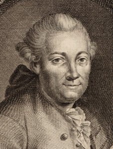 Porträtt av kompositören Florian Leopold Gassmann 1729-1774, 1780. av Johann Balzer