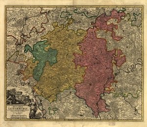 Ducatus Luxembourgi. LOC 99446214 av Johann Baptist Homann