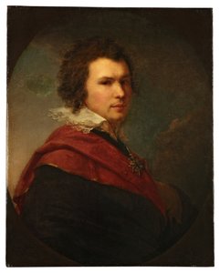 Porträtt av den ryske poeten Apollon Alexandrovich Maykov - Olja på duk av Johann Baptist von Lampi le Jeune (1775-1837) av Johann Baptist II Lampi
