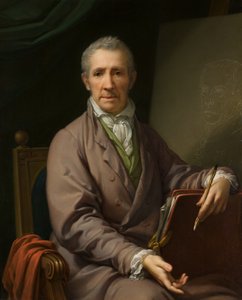 Självporträtt vid staffliet, 1828.