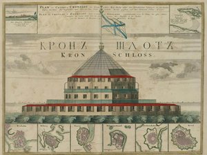 Plan över fästningen Kronstadt, 1750 av Johann Baptista Homann