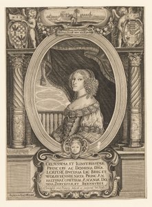 Louise av Anhalt-Dessau 1631-1680, hertiginna av Legnica, Brzeg, Wolow och Olawa, ca. 1660. av Johann Baptista Paravicini