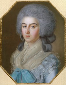 Porträtt av grevinnan Anna Alexandrovna Golitsyna (1739-1816), friherrinnan Stroganova, fru till Mikhail Mikhailovitch Golitsyn (1731-1806) - Teckning av Johann Bardou (1745-1788)