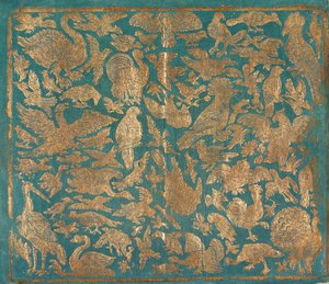 Brokadpapper med fågelavbildningar, ca. 1790. av Johann Carl Munck