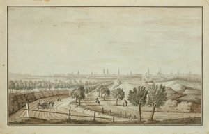 Utsikt över Hallesch-porten av Johann Carl Wilhelm Rosenberg