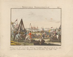 Belägring av den ryska fästningen Nyslott i Finland, 1788. av Johann Caspar Weinrauch