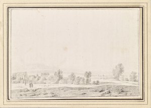 Landskap med by av Johann Christian Brand