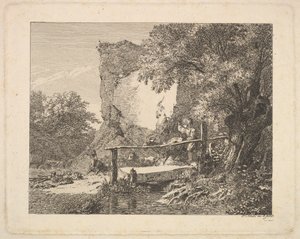 En pojke med tre getter, 1815. av Johann Christian Erhard