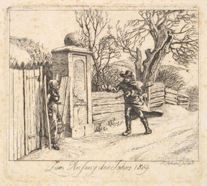 Vinterlandskap, 1818. av Johann Christian Erhard
