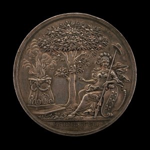 Minerva Encouraging the State [omvänd], 1747. av Johann Christian Marmé