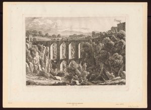 Akvedukter vid Civita Castellana av Johann Christian Reinhart