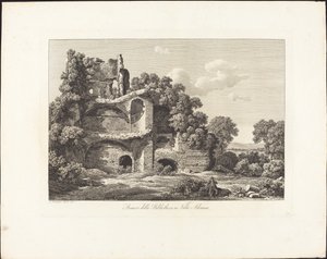 Rester från Bibliotheca i Villa Adriana av Johann Christian Reinhart