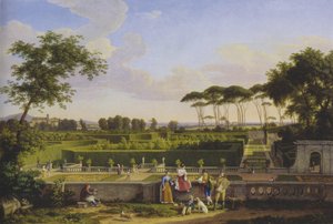 Tyska: I parken till Villa Doria Pamphilj av Johann Christian Reinhart