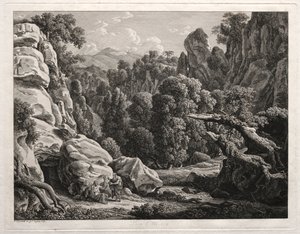 Heroic Landscape: Landscape with the Temptation of Christ, 1799.