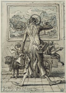 Karikatyr av dr Ludwig Schorn i München av Johann Christian Reinhart