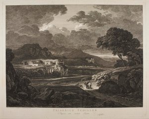 Landskap i stormigt väder av Johann Christian Reinhart