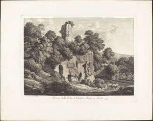 Ruinerna av Ventidio Bassos villa i Tivoli av Johann Christian Reinhart