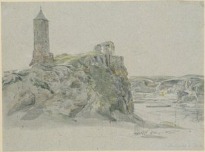 Ruinen av Giebichensteins slott nära Halle an der Saale av Johann Christian Reinhart