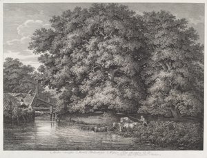 The Mill at the Great Oaks av Johann Christian Reinhart