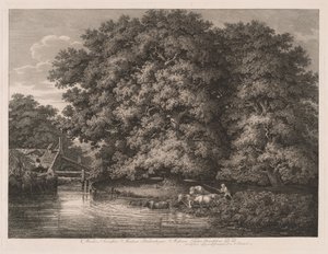 The Mill at the Great Oaks av Johann Christian Reinhart