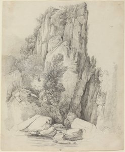 Klippbranter ovanför en bäck av Johann Christoph Erhard