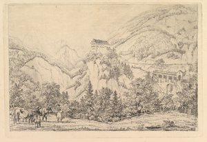 St. Georgsberg nära Schweiz i Tyrolen, efter Klein av Johann Christoph Erhard