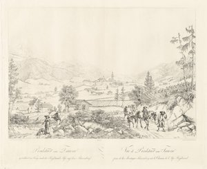 Radstadt nära Tauern av Johann Christoph Erhard and Johann Adam Klein after Carl Ludwig Friedrich Viehbeck