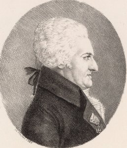 Porträtt av kompositören Pierre-Alexandre Monsigny 1729-1817, 1826. av Johann Christoph Heckel