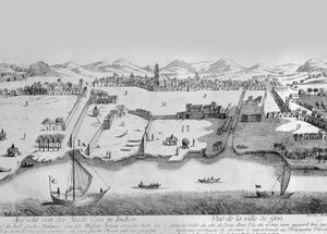 Staden Goa, ca 1780 (gravyr) av Johann Christoph Nabholz