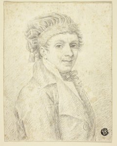 Byst av mannen i hatt av Johann Elias Ridinger
