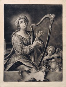 Johann Elias Ridinger S Cecilia av Johann Elias Ridinger