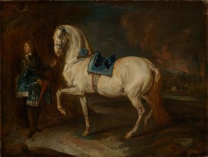 Stallmästare med vit häst av Johann Elias Ridinger