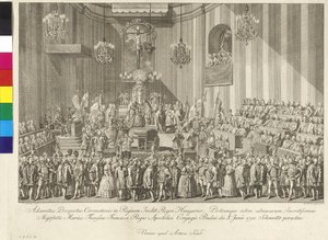 Kröning av kejsarinnan Maria Theresia till drottning av Ungern den 10 juni 1792 i Budapest