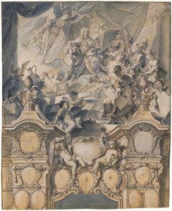 Konsten och makterna hyllar kejsar Karl VI av Johann Evangelist Holzer