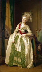Porträtt av prinsessan Natalya Vladimirovna Saltykova (1737-1812). (Porträtt av prinsessan N.V. Saltykova). Målning av Johann Friedrich August Tishbein (1750-1812), olja på duk, cirka 1780. Tysk konst