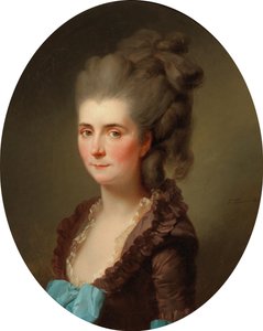 Porträtt av Marquise de Chambray, född Vernier de Joyencourt, 1776. av Johann Friedrich August Tischbein