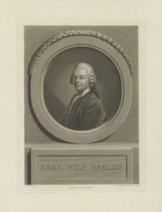 Porträtt av Karl Wilhelm Ramler 1725-1798, 1774.