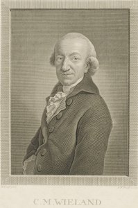 Porträtt av poeten och författaren Christoph Martin Wieland 1733-1813, 1797.