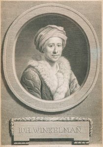 Porträtt av konsthistorikern och arkeologen Johann Joachim Winckelmann 1717-1768, 1776.