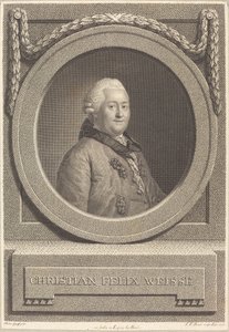 Christian Weisse av Johann Friedrich Bause after Anton Graff
