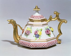Meissen åttakantig tekanna, c.1718 porslin
