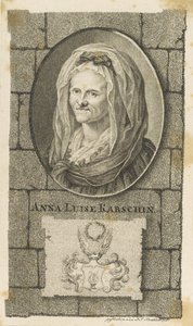 Porträtt av Anna Louisa Karsch 1722-1791, 1796. av Johann Friedrich Krethlow