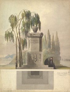 Design för en grav, Rothgeisser i Nürnbergs höjd- och markplan, 1826. av Johann Georg Dürschner