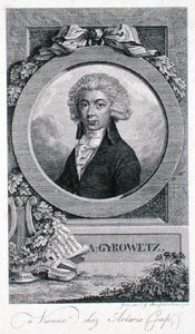 Adalbert Gyrowetz (1763-1850) 1793 (gravyr) av Johann Georg Mansfeld