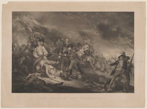 Slaget vid Bunkershill. J. Trumbull sid. av Johann Georg Nordheim