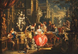 En allegori över bildkonsten, av Johann Georg Platzer