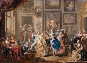 Dansscen i palatset, ca 1730 (olja på koppar) av Johann Georg Platzer
