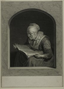 La Liseuse (En kvinna som läser) av Johann Georg Wille