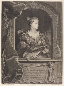 Elizabeth de Gouy, hustru till Hyacinthe Rigaud av Johann Georg Wille after Hyacinthe Rigaud