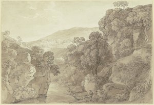 Område nära Subiaco av Johann Georg von Dillis
